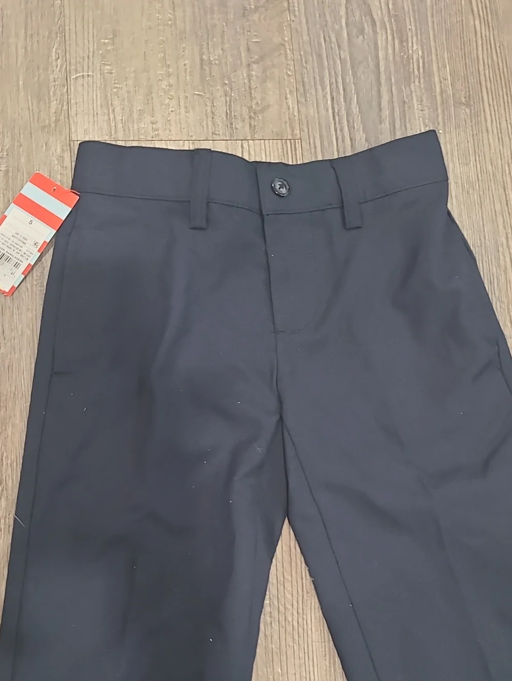 Cat & Jack Cream Two-Button Blazer with Navy Pants